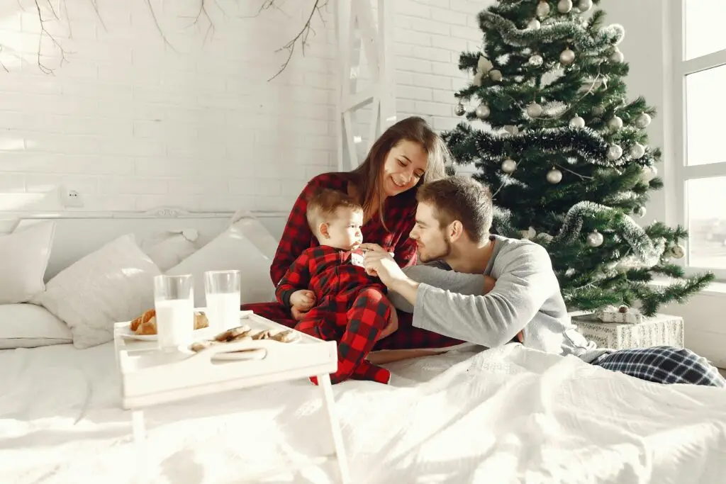 Christmas pyjama family